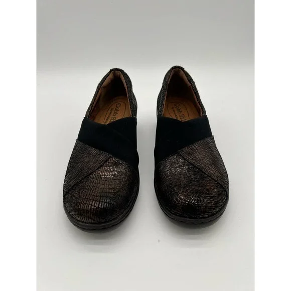 New Cobb Hill by New Balance Brown and Black Slip on Clogs Comfort Flats 7N - Picture 2 of 11